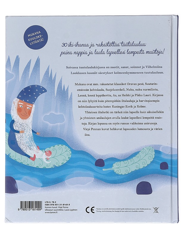 Soiva tuutulaulukirja : 30 iki-ihanaa kehtolaulua - Penna, Virpi - Lastenkirjat - 10105519974 - 1