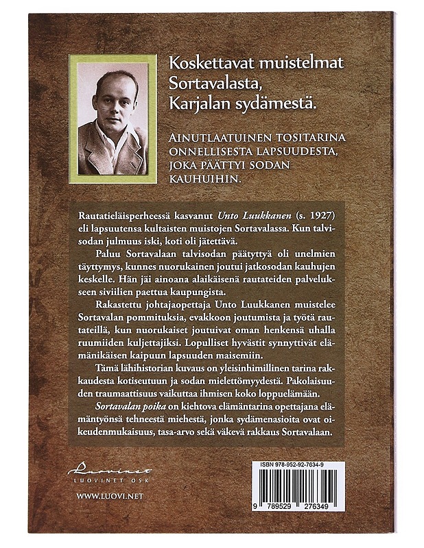 Sortavalan poika - Unto Luukkanen - Elämäkerrat ja muistelmat - 10105520048 - 1