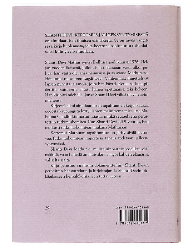 Shanti Devi : kertomus jälleensyntymisestä - Lönnerstrand, Sture - Tietokirjat ja oppaat - 10105520110 - 1