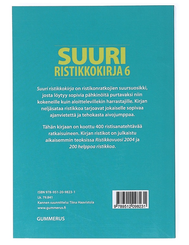 Suuri ristikkokirja 6 : 400 ristisanatehtävää - Wirén, Veijo - Tietokirjat ja oppaat - 10105520125 - 1