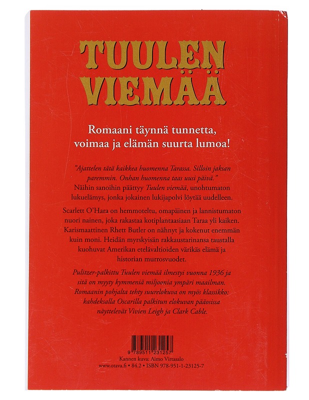 Tuulen viemää - Mitchell, Margaret - Romaanit ja novellit - 10105520133 - 1