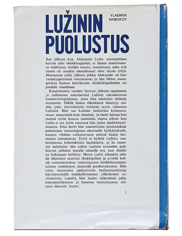Luzinin puolustus - Vladimir Nabokov - Elämäkerrat ja muistelmat - 10105520197 - 1