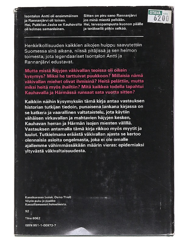 Härmän häjyt ja Kauhavan herra- Heikki Ylikangas  - Historiakirjat - 10105520266 - 1