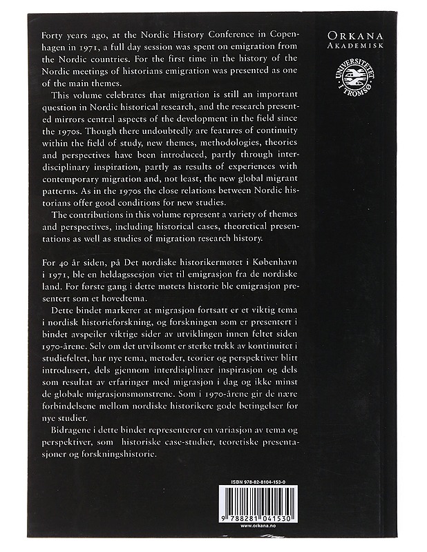 Nordic migration - Ax, Christina Folke - Historiakirjat - 10105520283 - 1