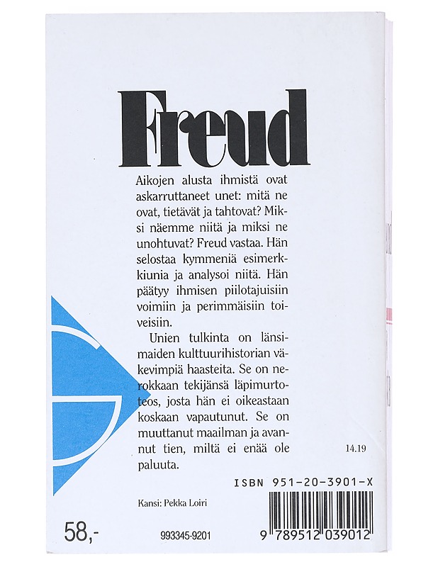 Unien tulkinta - Freud, Sigmund - Romaanit ja novellit - 10105520327 - 1