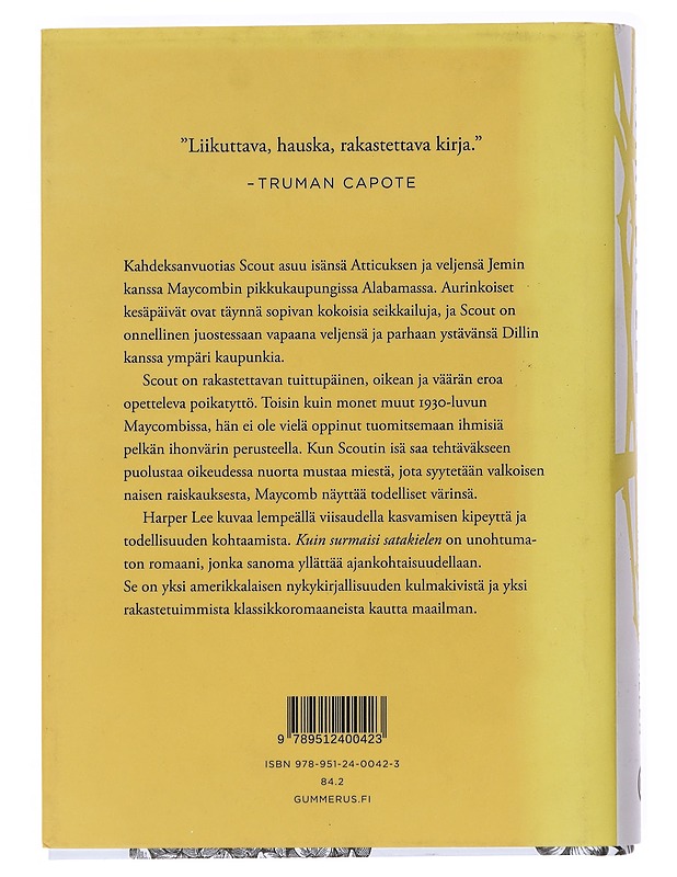 Kuin surmaisi satakielen - Lee, Harper - Romaanit ja novellit - 10105520328 - 1