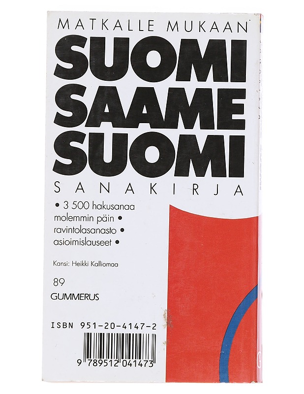 Suomi-saame-suomi-sanakirja - Vest, Jovnna-Ánde - Tietokirjat ja oppaat - 10105520367 - 1