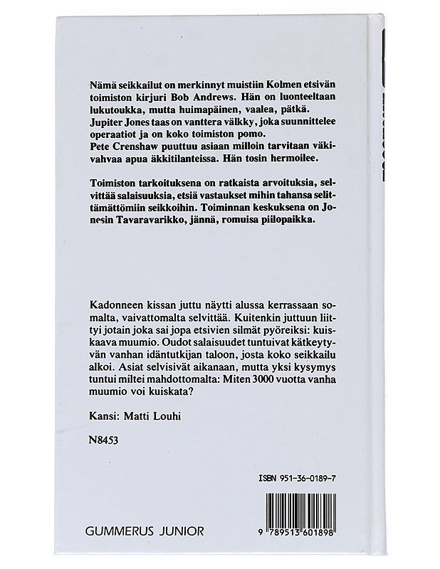 3 etsivää ja kuiskaava muumio - Arthur, Robert - Nuorten kirjat - 10105520454 - 1