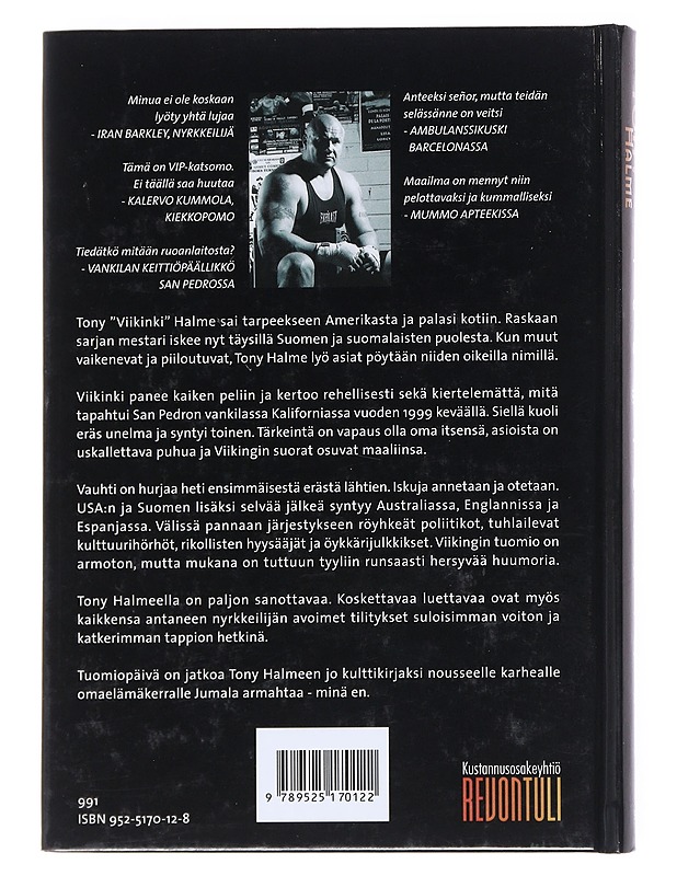 Tuomiopäivä - Tony Halme - Elämäkerrat ja muistelmat - 10105520463 - 1