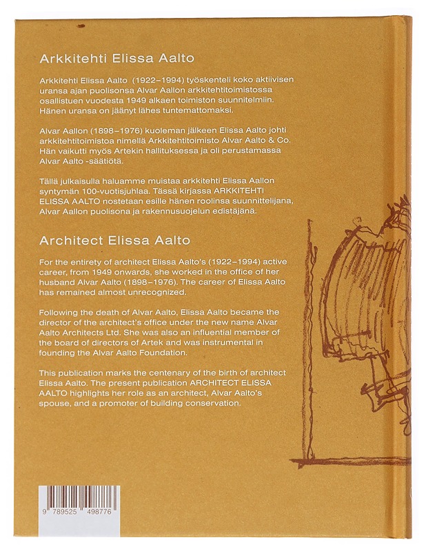 Arkkitehti Elissa Aalto - Hipeli, Mia - Historiakirjat - 10105520493 - 1