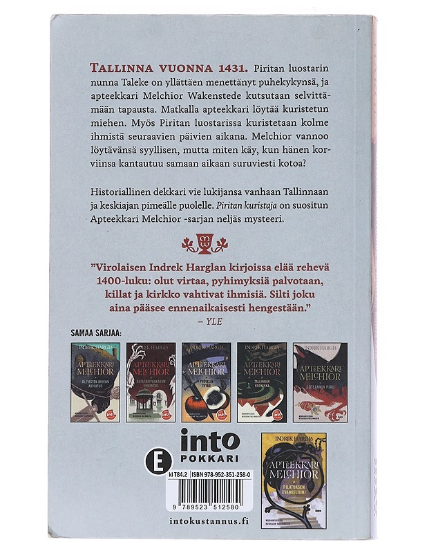 Apteekkari Melchior ja Piritan kuristaja - Hargla, Indrek - Jännitys ja dekkarit - 10105520503 - 1