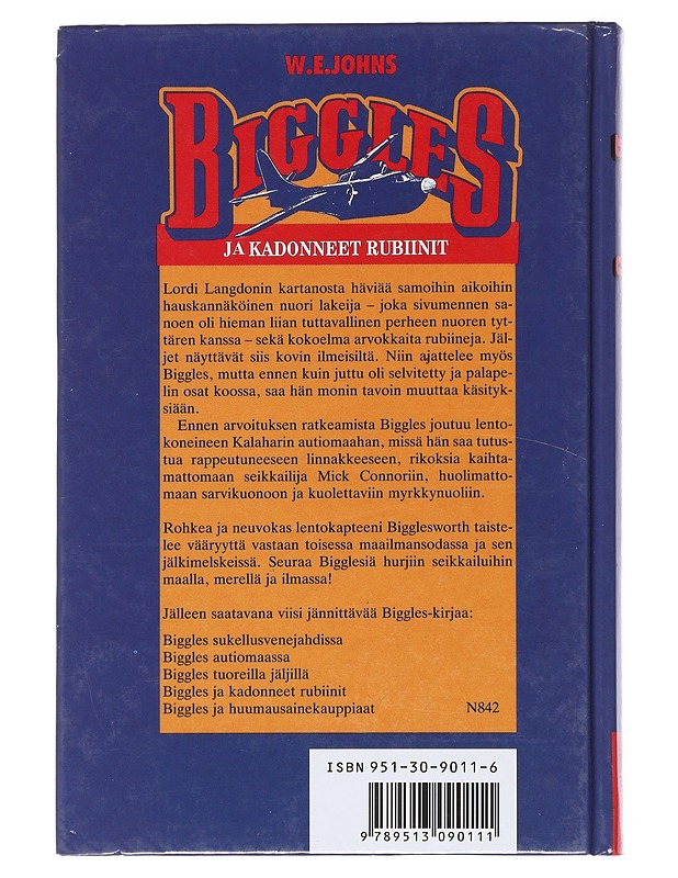 Biggles ja kadonneet rubiinit - Johns, W. E. - Nuorten kirjat - 10105520722 - 1