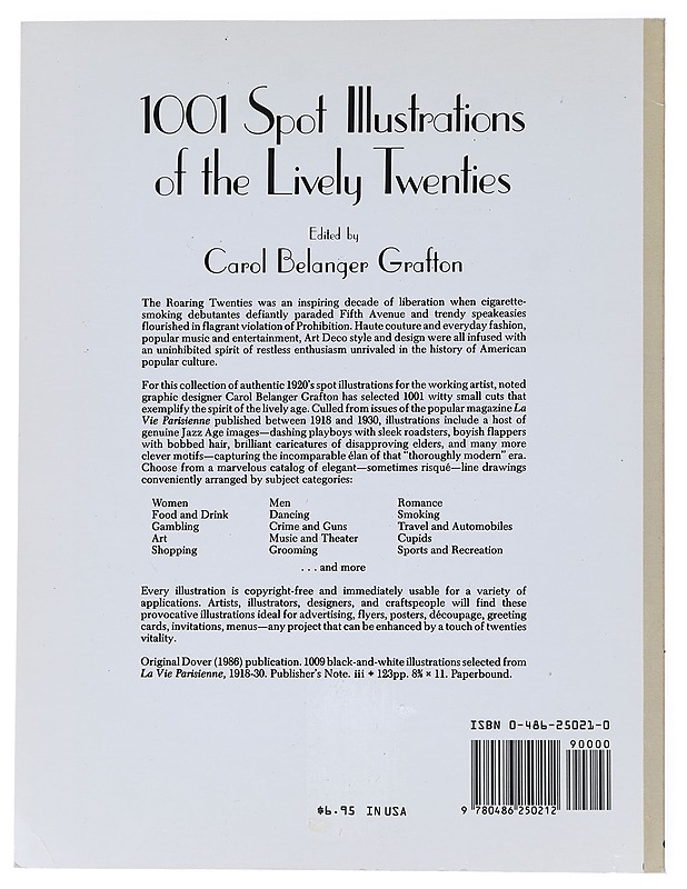 1001 spot illustrations of the lively twenties - Grafton, Carol Belanger - Harrastekirjat - 10105520752 - 1