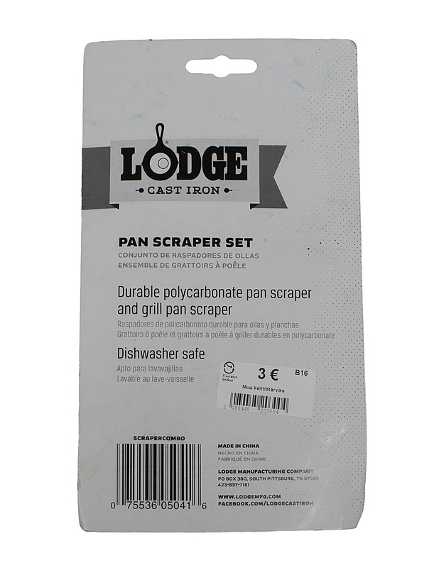 LODGE Pan scraper set - pannunpuhdistussetti - Muut astiat - 10105520836 - 1