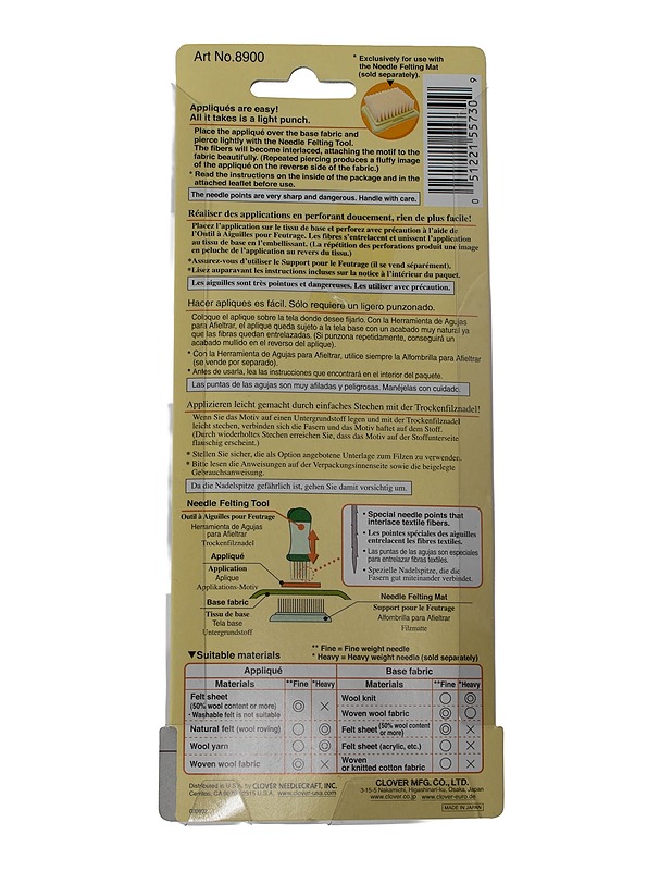 CLOVER huovutusneulapidike - Käsityö - 10105520854 - 1