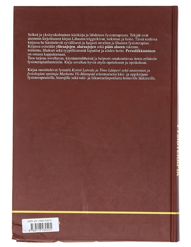 Nivelten ja lihasten fysioterapia : trigger-kivut ja toiminnallinen anatomia - Saresvaara-Virtanen, Marjut - Tietokirjat ja oppaat - 10105520918 - 1