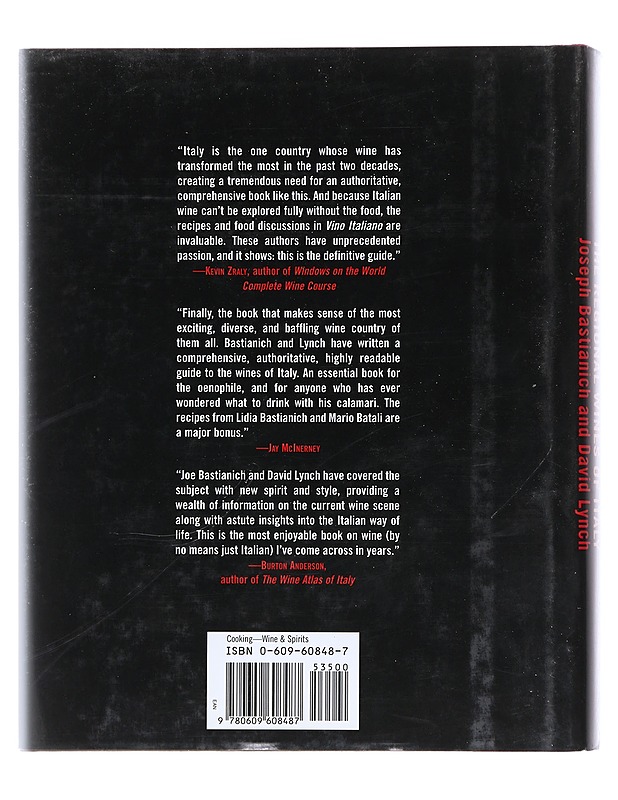 Vino Italiano : The Regional Wines of Italy - Joseph Bastianich & David Lynch - Ruokakirjat - 10105520946 - 1