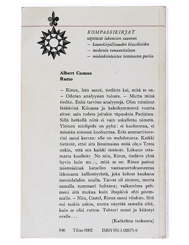 Rutto - Camus, Albert - Romaanit ja novellit - 10105520953 - 1