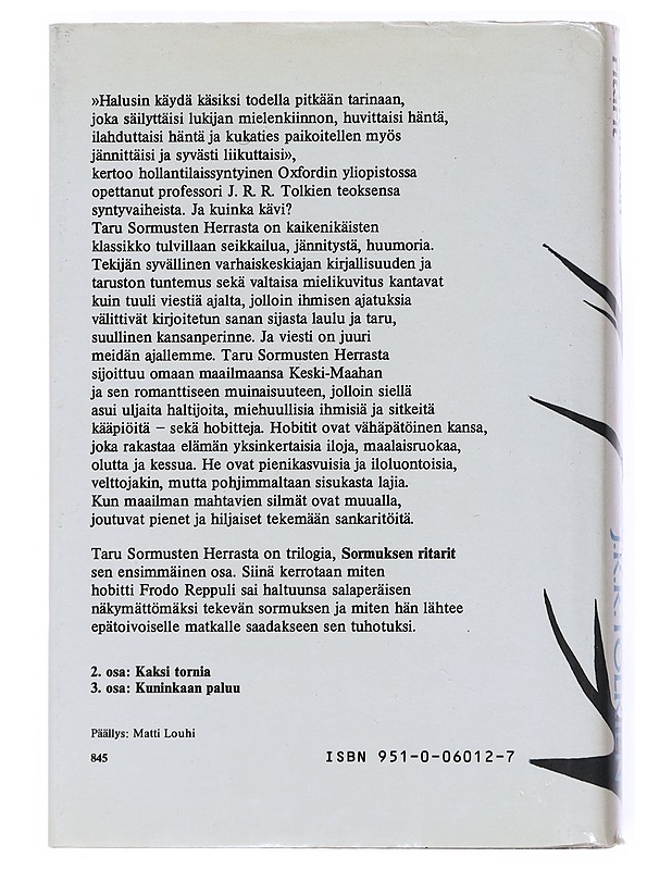 Taru sormusten herrasta 1: Sormuksen ritarit - Tolkien, J. R. R. - Fantasia- ja scifi - 10105520963 - 1