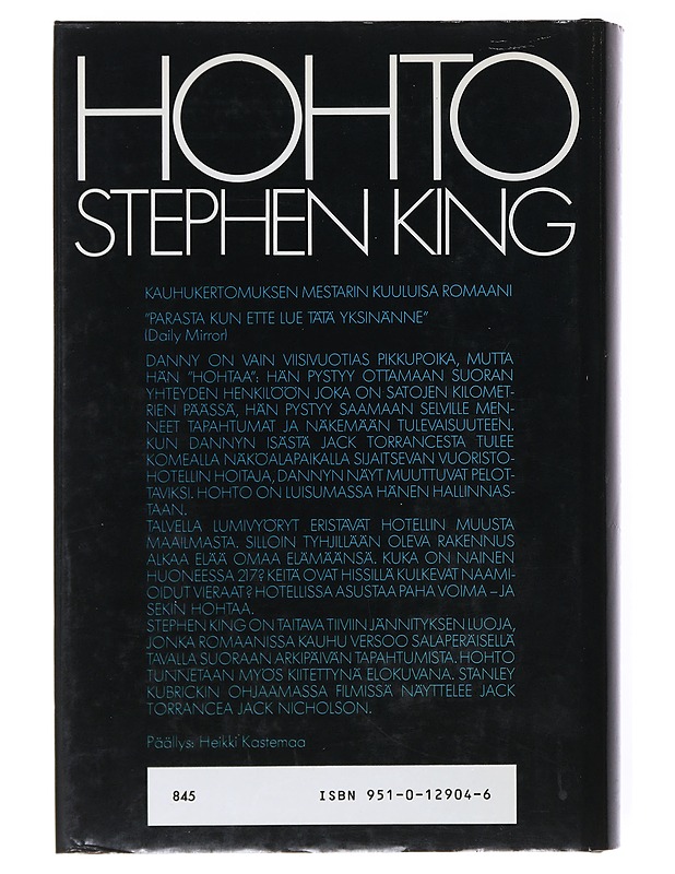 Hohto - King, Stephen - Romaanit ja novellit - 10105520973 - 1