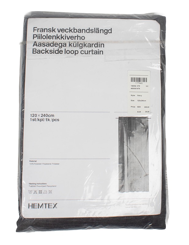 HEMTEX piilolenkkiverho 1 kpl, 120x240 cm  - Verhot ja kapat - 10105521053 - 1