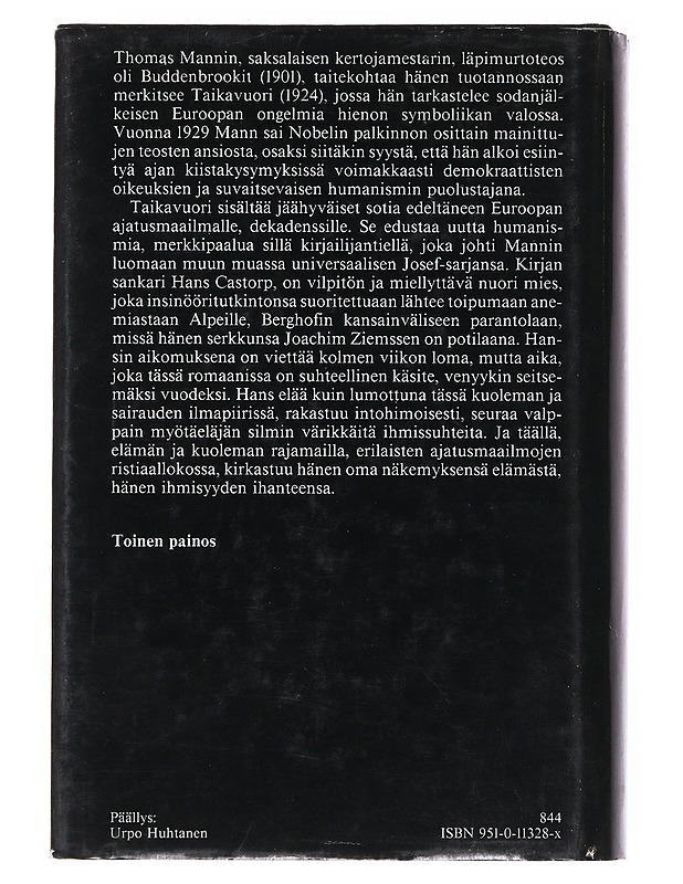 Taikavuori - Mann, Thomas - Romaanit ja novellit - 10105521100 - 1