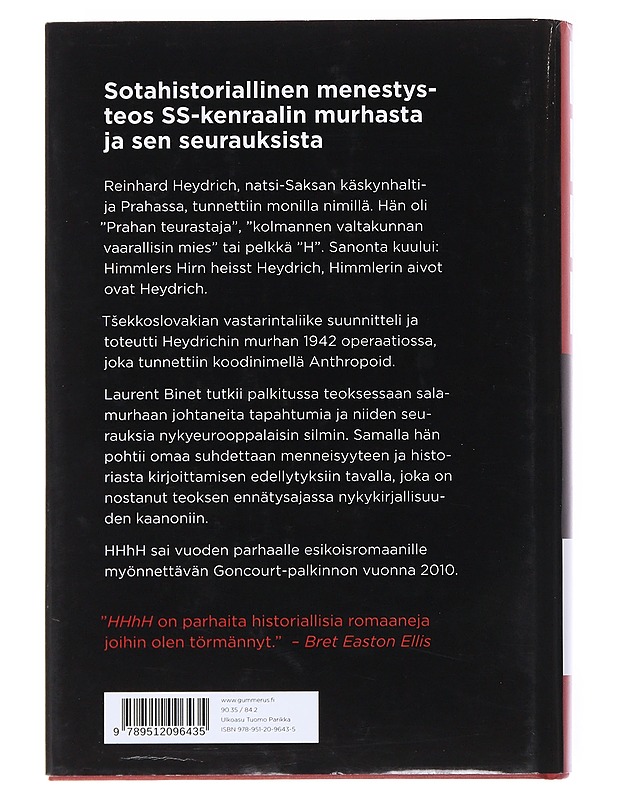 HHhH - Binet, Laurent - Historiakirjat - 10105521157 - 1