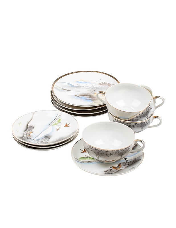 Posliiniastiasto, 12 osaa - Lautaset ja kulhot - 10105521181 - 0