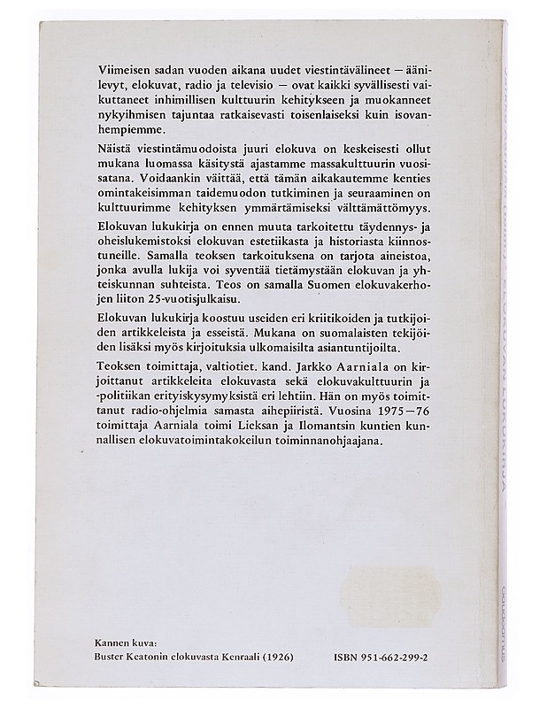 Elokuvan Lukukirja - Musiikki- ja elokuvakirjat - 10105521172 - 1