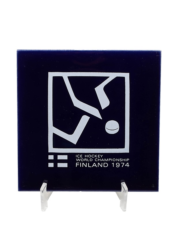 PUKKILA Ice Hockey World Championship Finland 1974 seinälaatta - Seinälautaset - 10105521254 - 0