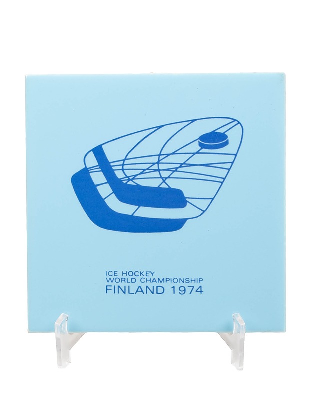 PUKKILA Ice Hockey World Championship Finland 1974 seinälaatta - Seinälautaset - 10105521270 - 0