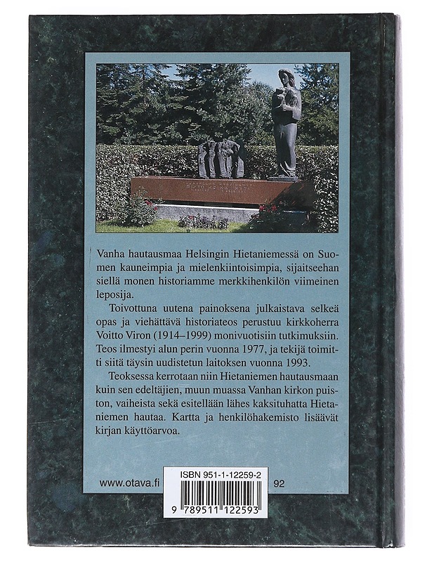 Vanha hautausmaa : Helsingin Hietaniemen hautausmaan opas - Voitto Viro - Elämäkerrat ja muistelmat - 10105521302 - 1