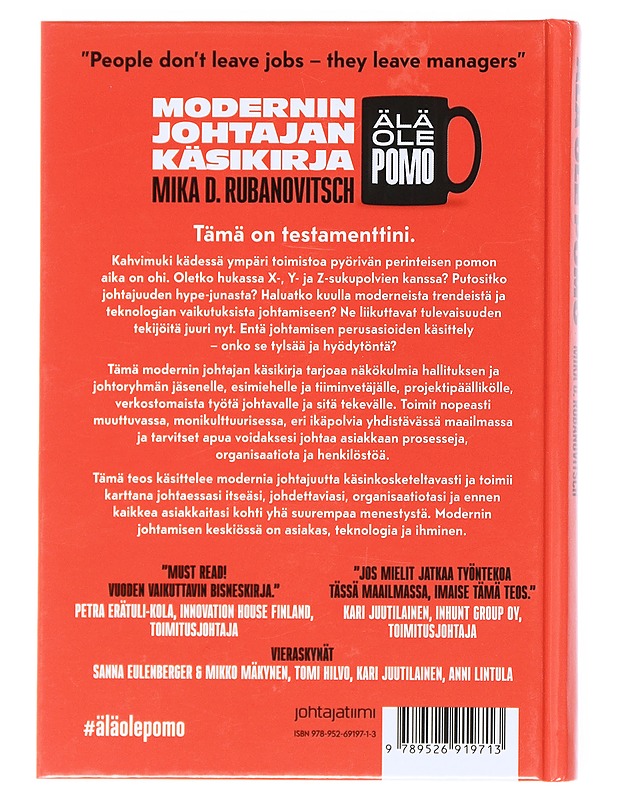 Modernin johtajan käsikirja : älä ole pomo - Mika D. Rubanovitsch - Tietokirjat ja oppaat - 10105521314 - 1