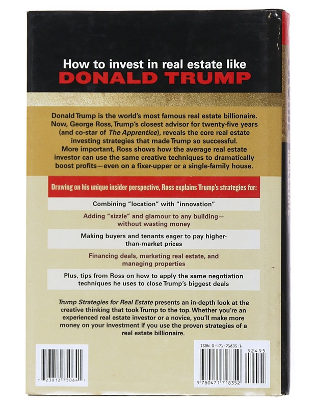 Trump strategies for real estate - Ross, George H.  - Tietokirjat - 10105521516 - 1