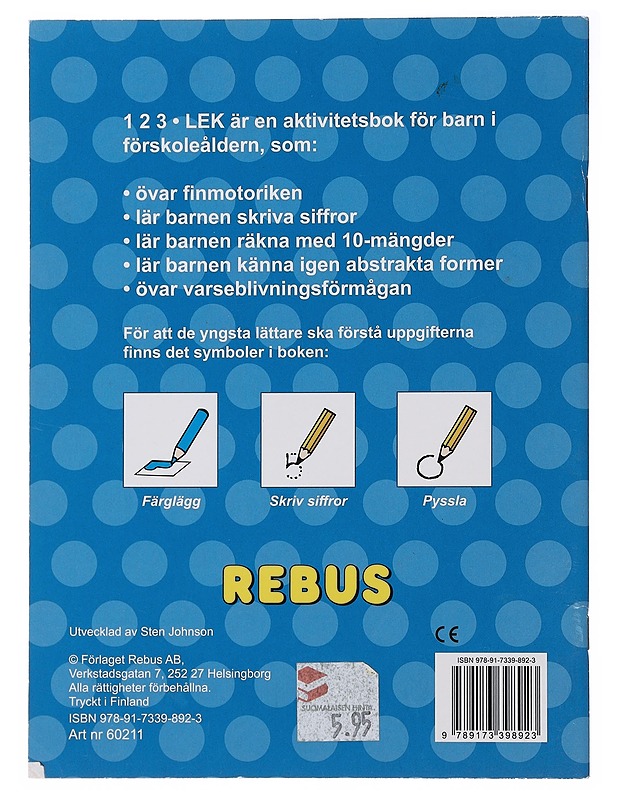 Jag kan räkna och skriva siffror : 1-2-3 Lek - Lastenkirjat - 10105521669 - 1