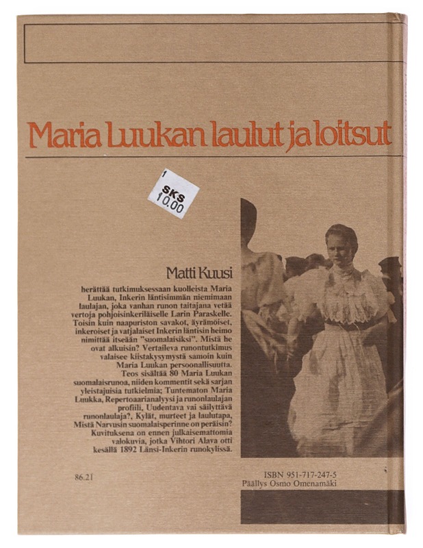 Maria Luukan laulut ja loitsut - Matti Kuusi - Tietokirjat ja oppaat - 10105521820 - 1