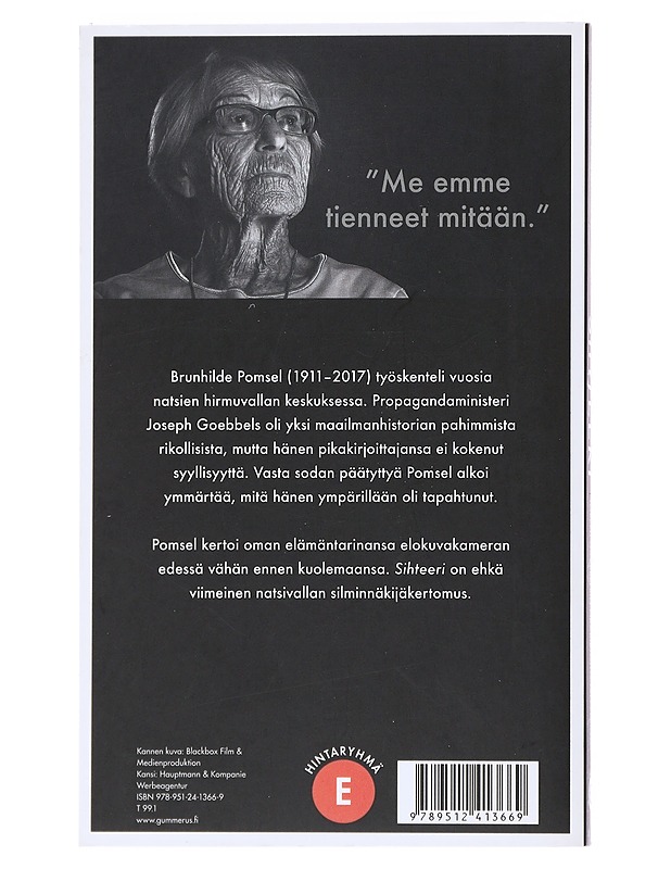 Sihteeri : Joseph Goebbelsin pikakirjoittajan perintö - Hansen, Thore D. - Elämäkerrat ja muistelmat - 10105521843 - 1