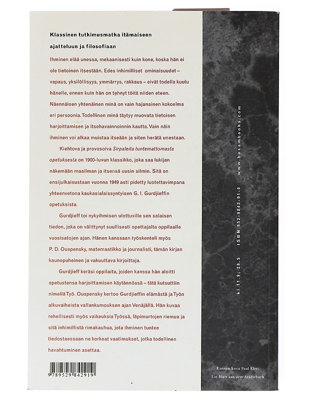 Sirpaleita tuntemattomasta opetuksesta - Ouspensky, P. D. - Elämäkerrat ja muistelmat - 10105521849 - 1