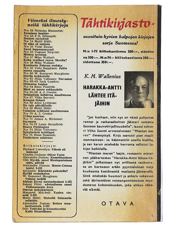 Harakka-Antti lähtee itäjäihin - K. M. Wallenius - Romaanit ja novellit - 10105521853 - 1