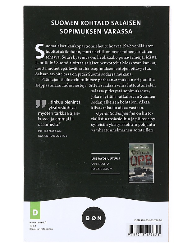 Operaatio Finljandija - Ville Kaarnakari - Romaanit ja novellit - 10105521869 - 1