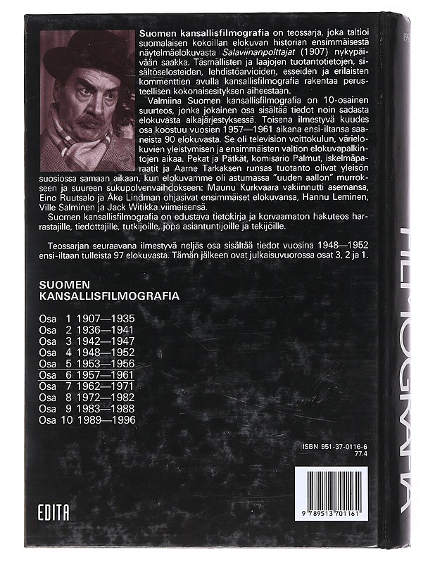Suomen kansallisfilmografia. 6, 1957-1961 - Uusitalo, Kari - Historiakirjat - 10105521917 - 1