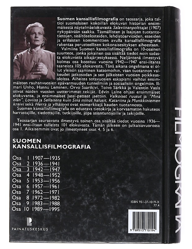 Suomen kansallisfilmografia. 3, 1942-1947- Uusitalo, Kari - Historiakirjat - 10105521978 - 1