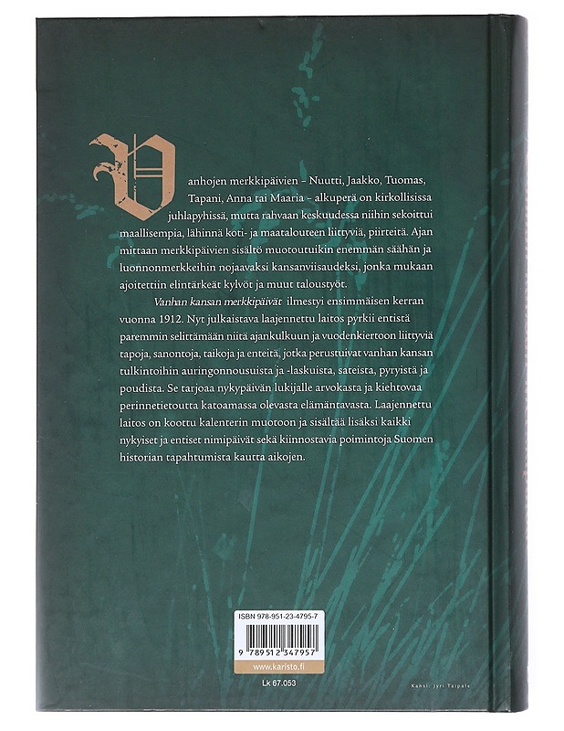 Vanhan kansan merkkipäivät - Laiho, Antto - Historiakirjat - 10105522041 - 1