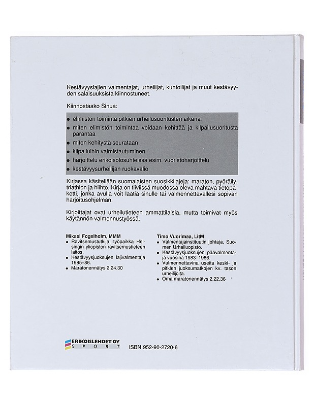 Haasteena pitkät kestävyyslajit - Vuorimaa, Timo - Tietokirjat ja oppaat - 10105522051 - 1
