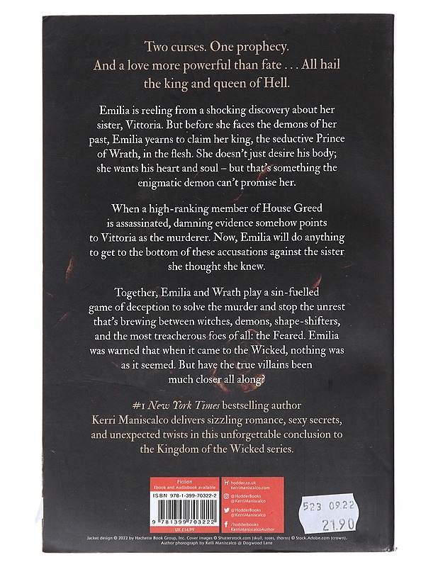 Kingdom Of The feared - Kerri Maniscalco - Fantasia- ja scifi - 10105522059 - 1