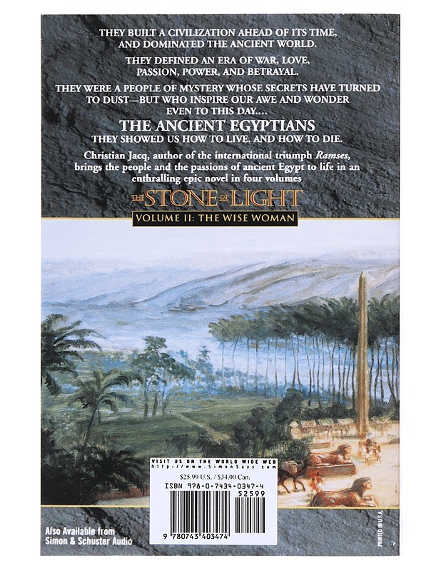 The Wise Woman (The Stone of Light, Vol. 2) - Christian Jacq - Romaanit ja novellit - 10105522060 - 1