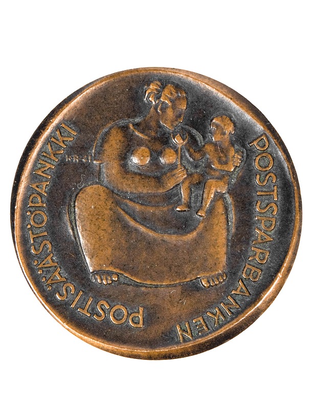 Postisäästöpankki 1886-1961 muistomitali - Koriste-esineet - 10105522307 - 1