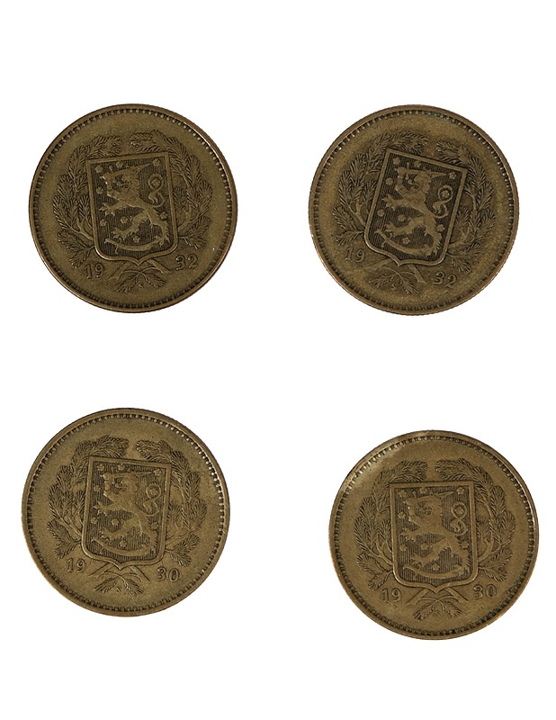 10 markan kolikot, 4 kpl - Koriste-esineet - 10105522312 - 1