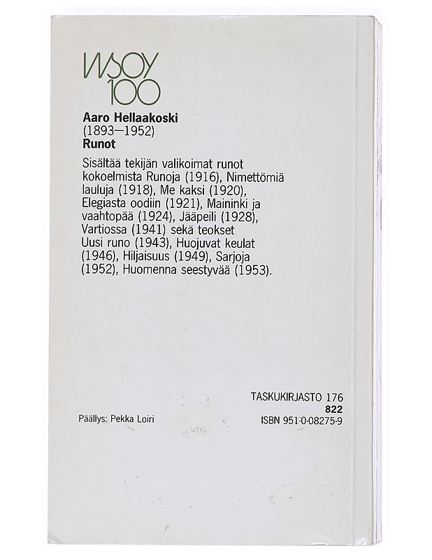 Runot - Aaro Hellaakoski - Runot ja näytelmät - 10105522400 - 1