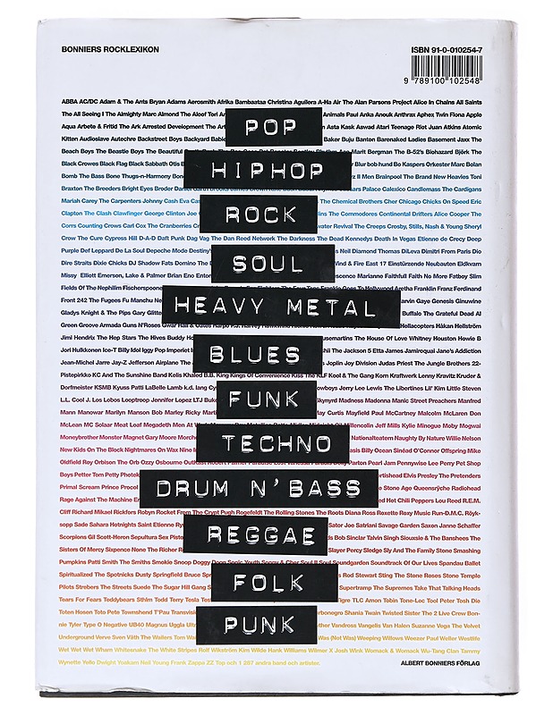 Bonniers rocklexikon: 1811 band & artister - Sneum, Jan - Musiikki- ja elokuvakirjat - 10105522405 - 1